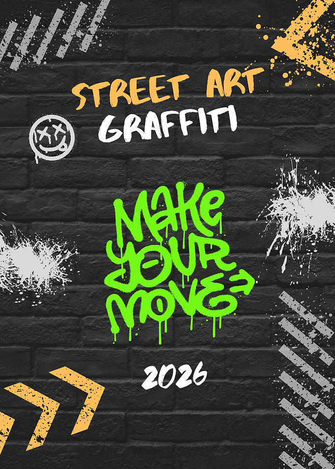 Street Art Graffiti on Brick Wall