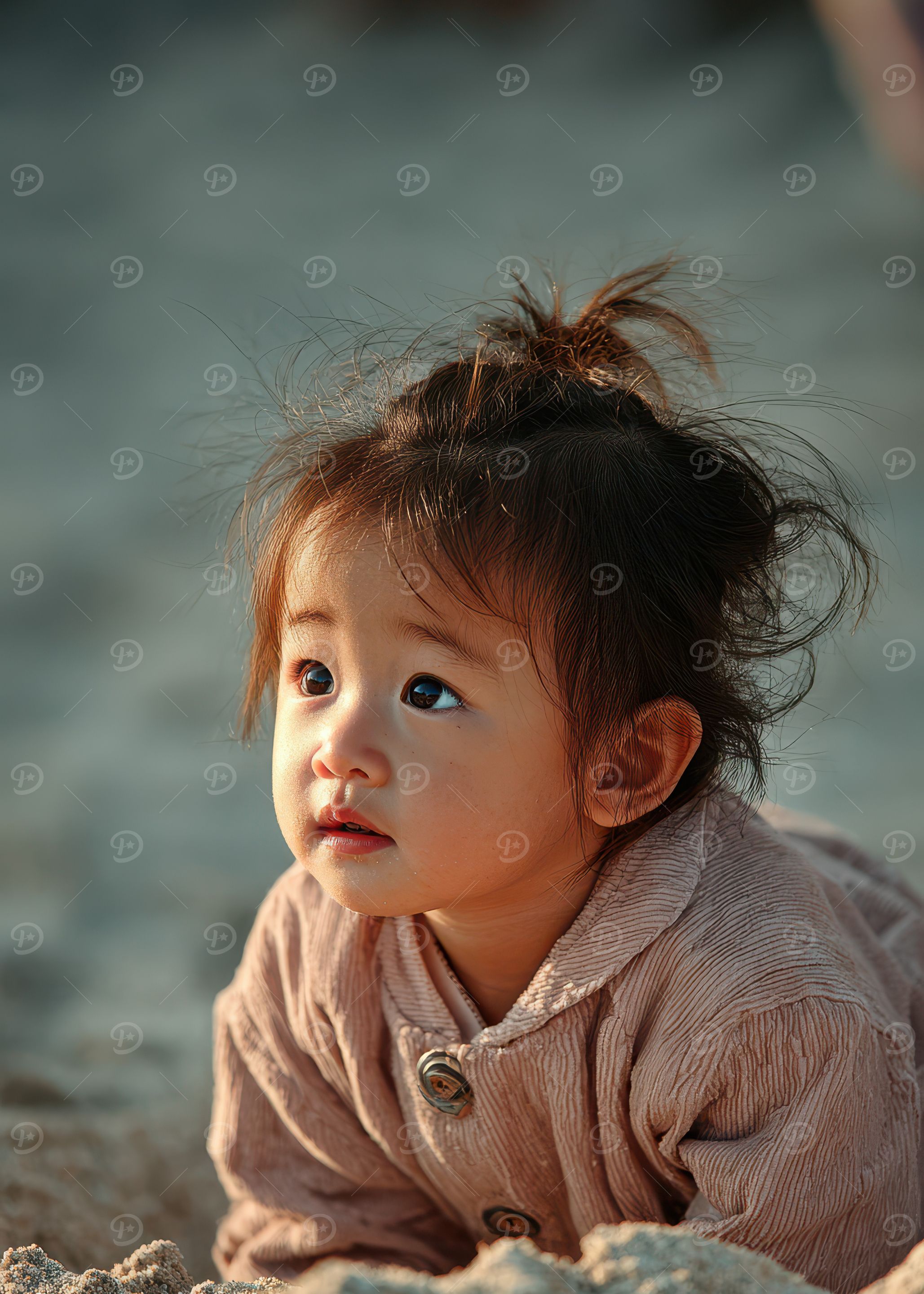 Adorable Asian Baby Portrait