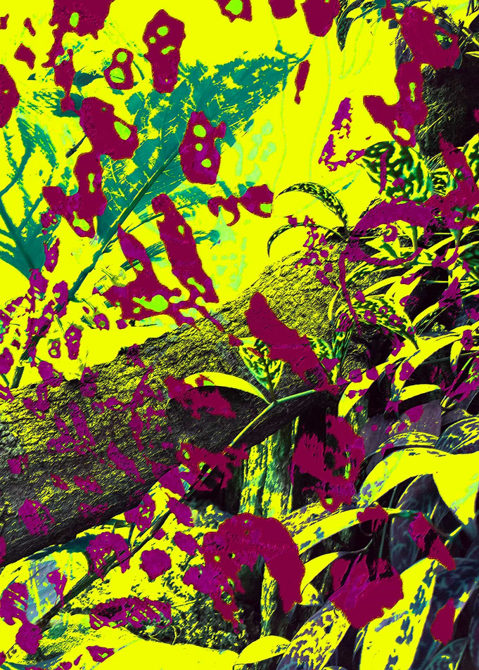 Neon Jungle - Abstract Tropical Foliage