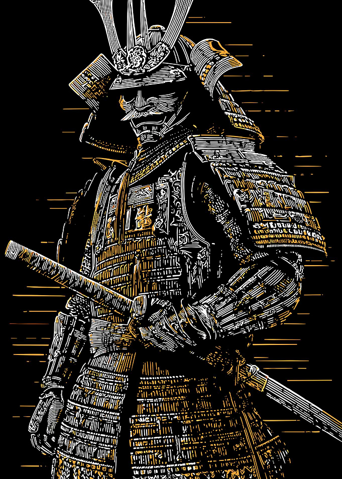 Samurai Warrior in Armor