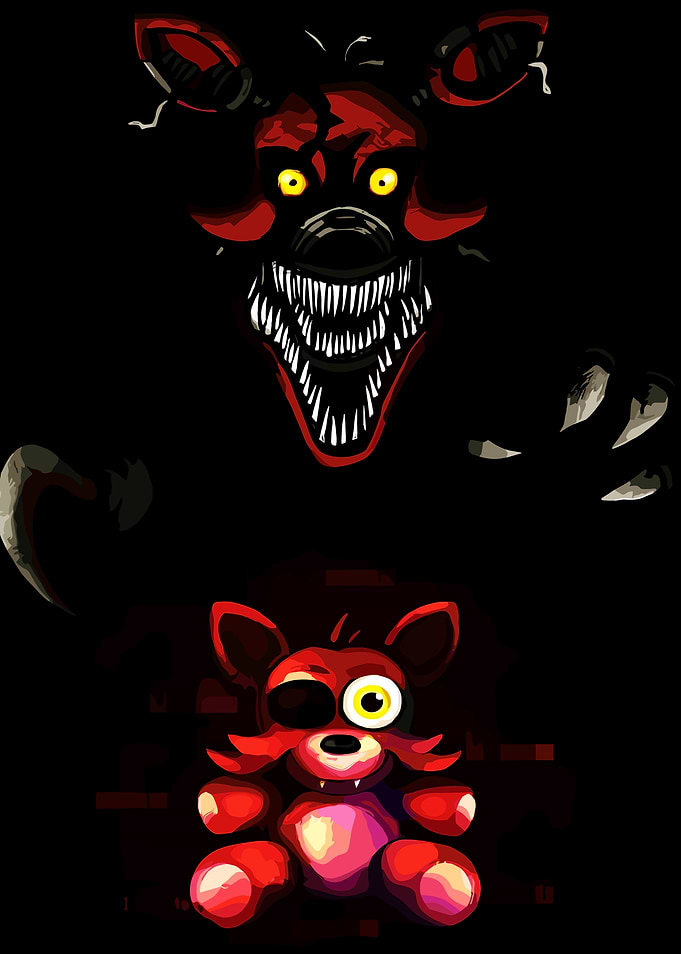 FNAF Foxy Nightmare and Plush