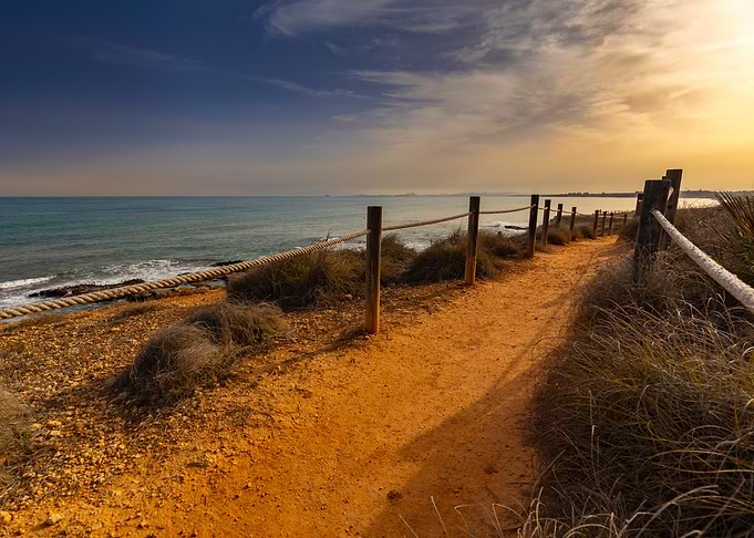 Coastal Path at Sunset, Cabo Roig, Costa Blanca