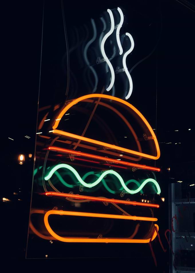 Neon Burger Sign