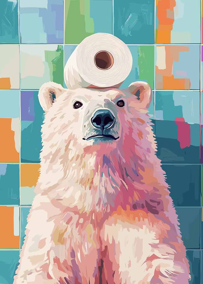 Polar Bear with Toilet Paper