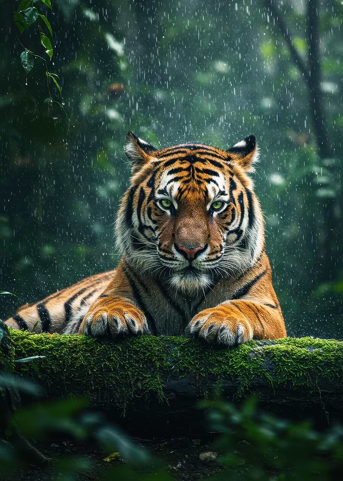 Tiger in the Rain