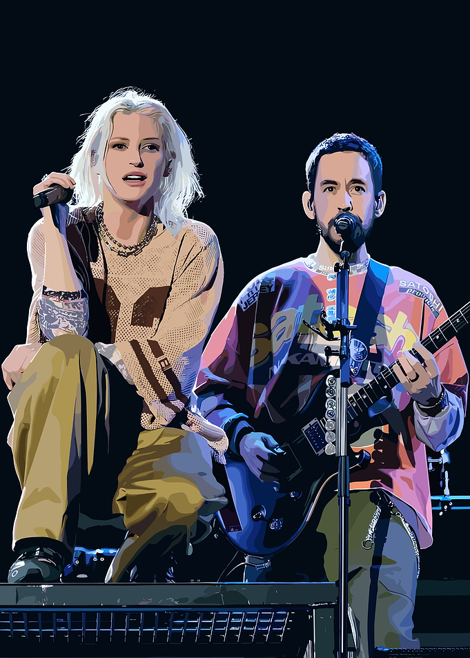 Halestorm and Mike Shinoda Illustration