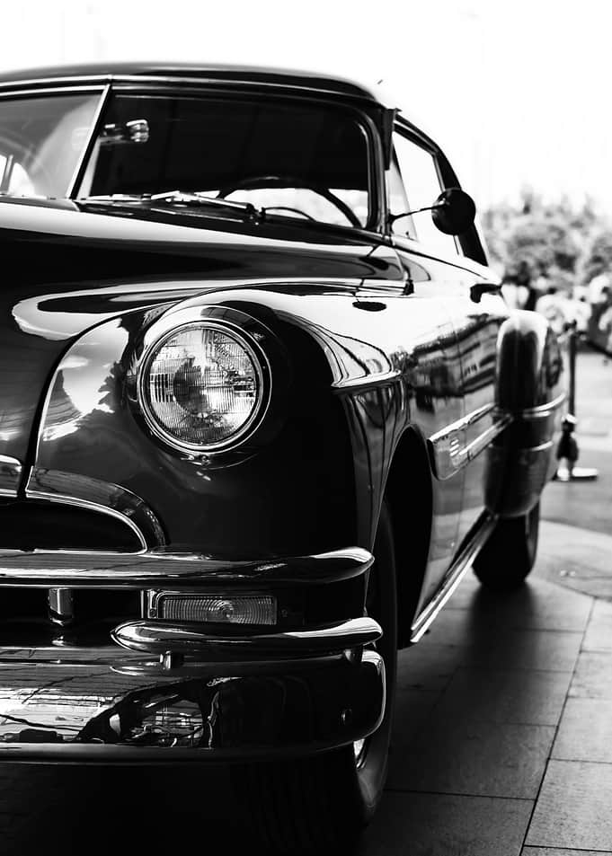 Classic Car in Black and White