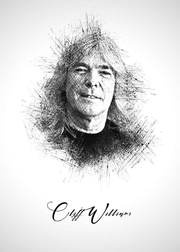 Cliff Williams Sketch Portrait