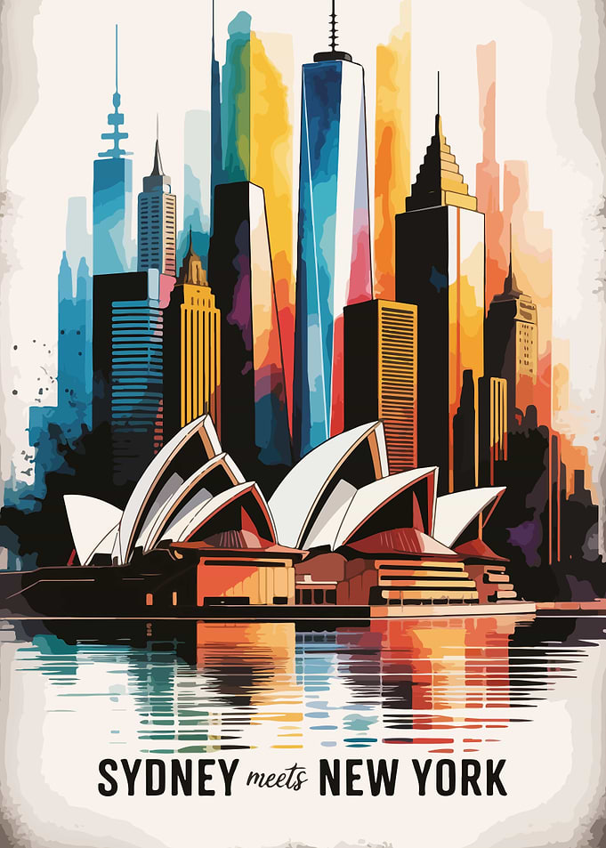 Sydney meets New York Cityscape