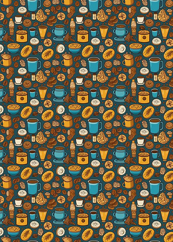 Coffee and Pastries Pattern