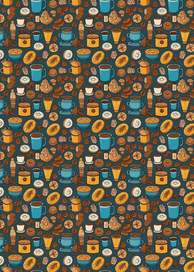 Coffee and Pastries Pattern