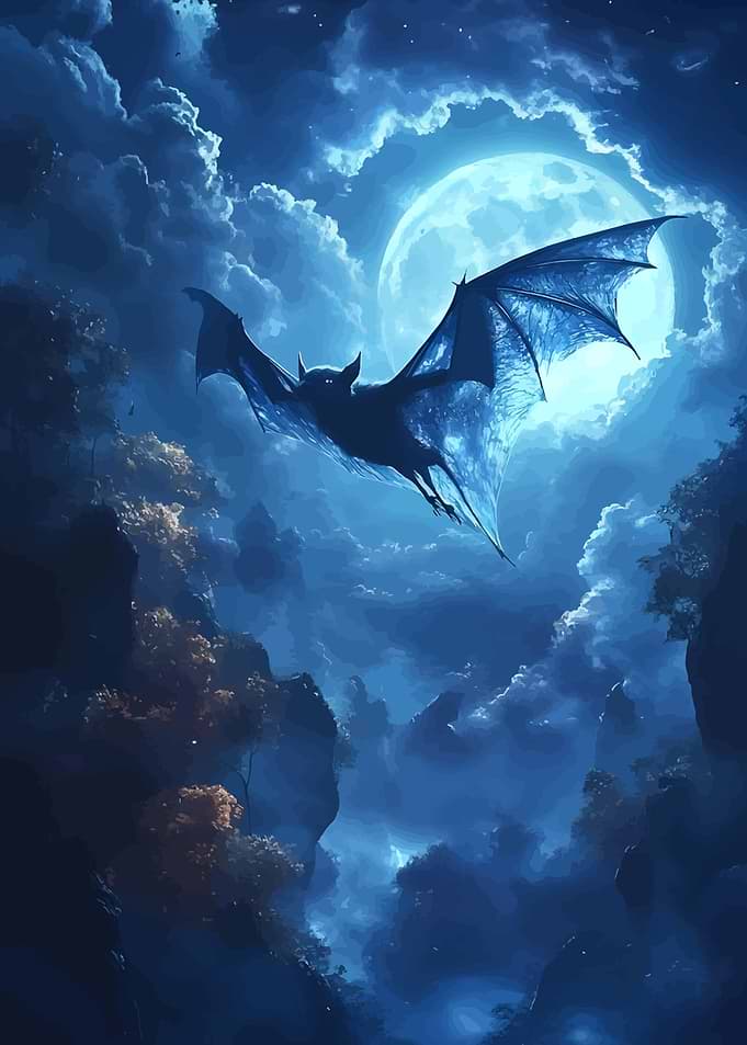 Bat in Moonlight