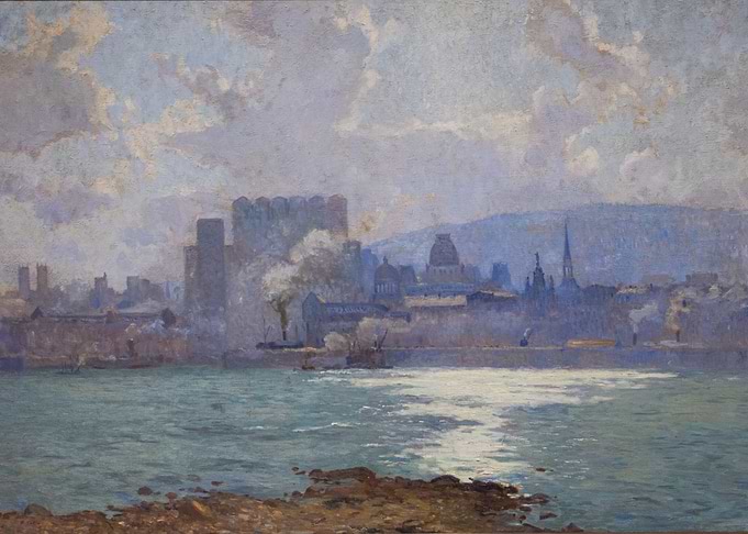 Cityscape Painting by the River