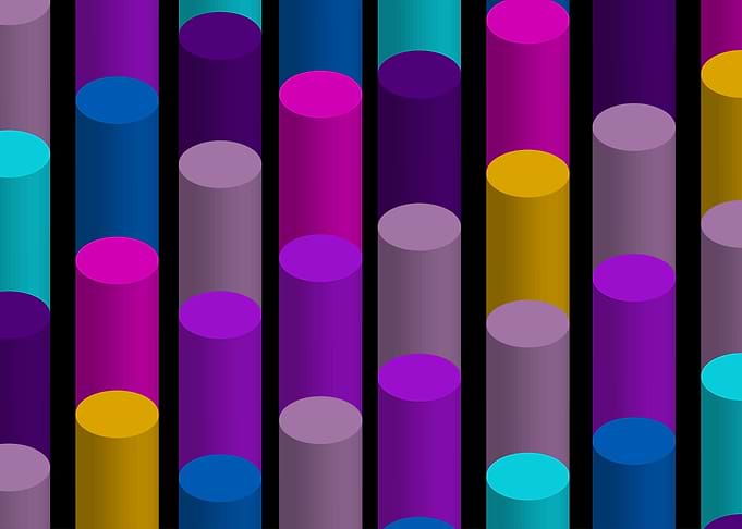 Colorful Cylinders Abstract Pattern