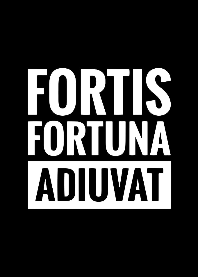 Fortis Fortuna Adiuvat Text Art