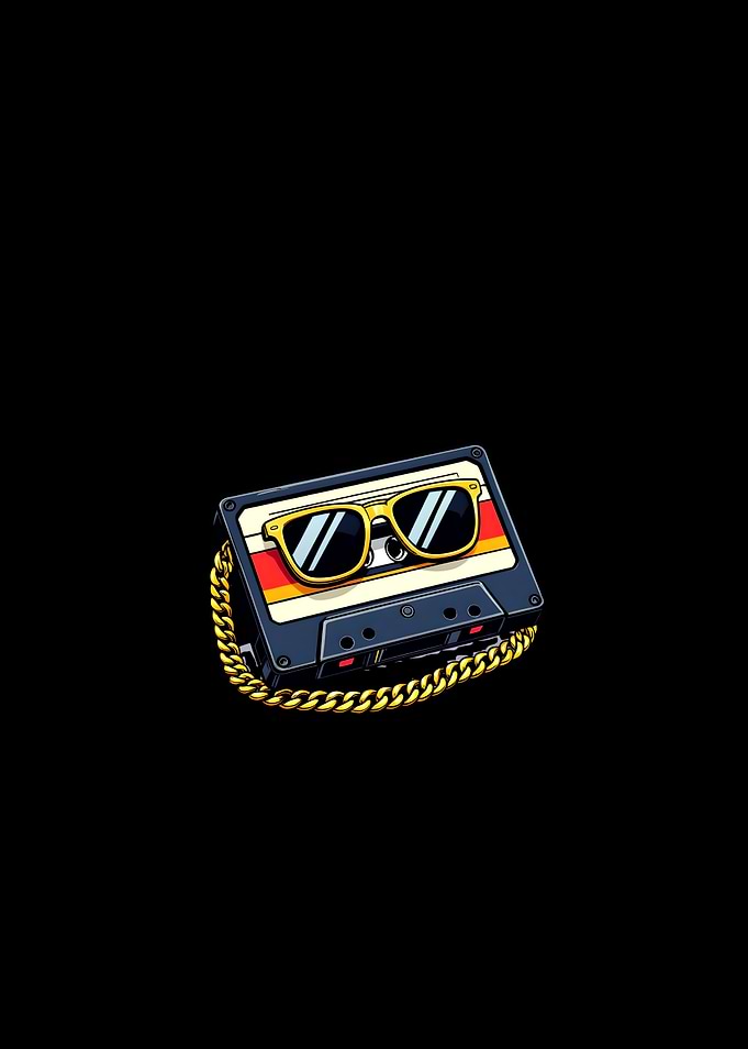 Cool Cassette Tape with Sunglasses