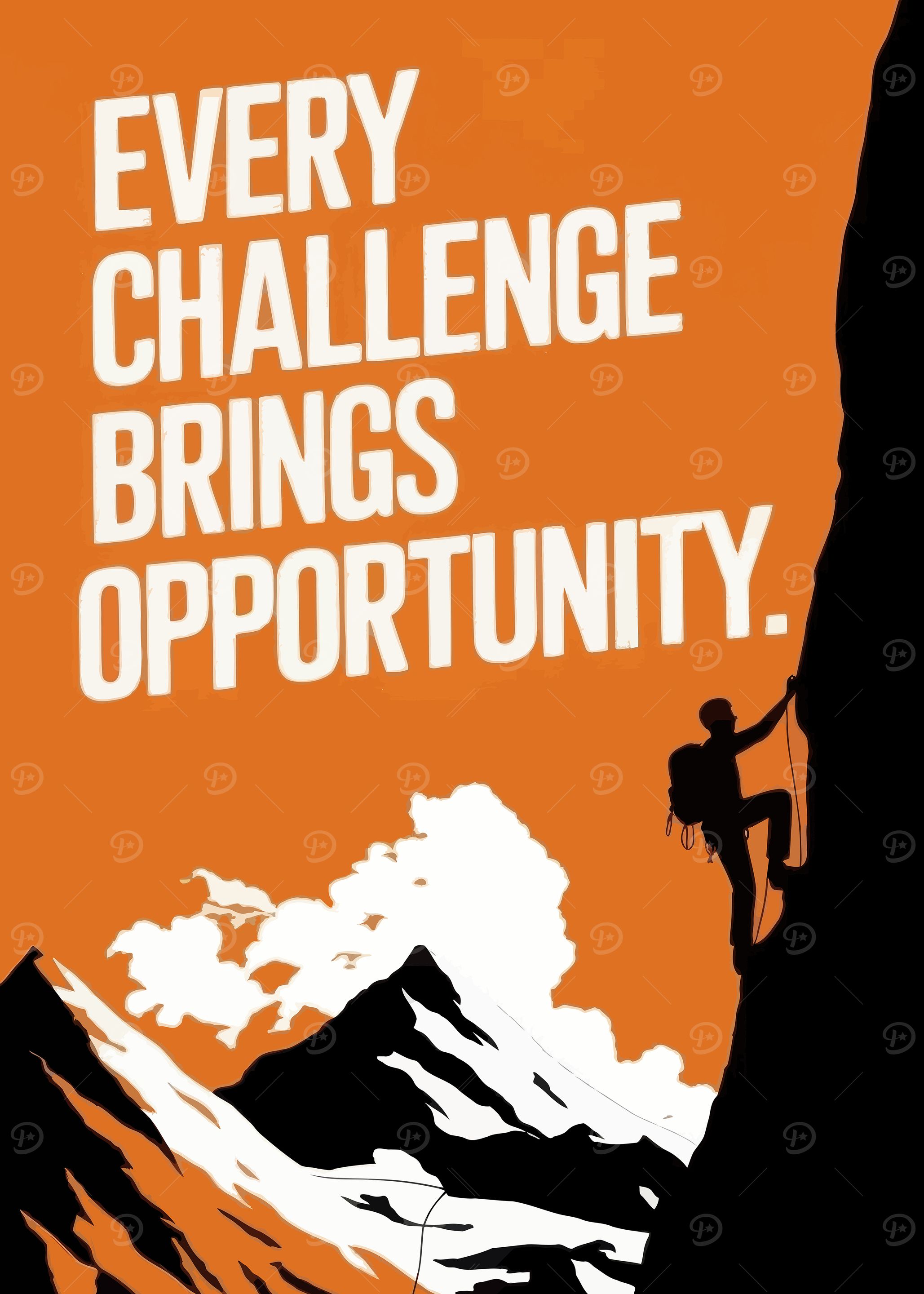 Challenge Brings Opportunity Motivational Poster