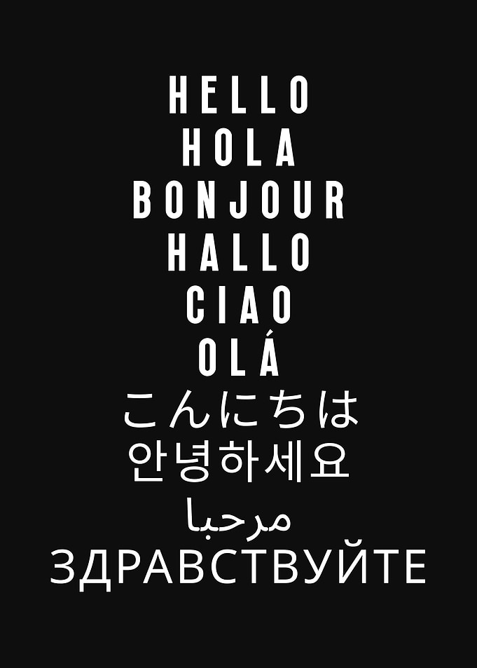 Hello in different languages