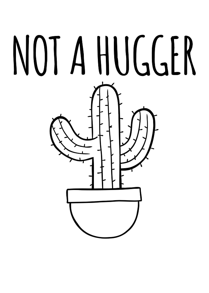 Not a Hugger Cactus Illustration