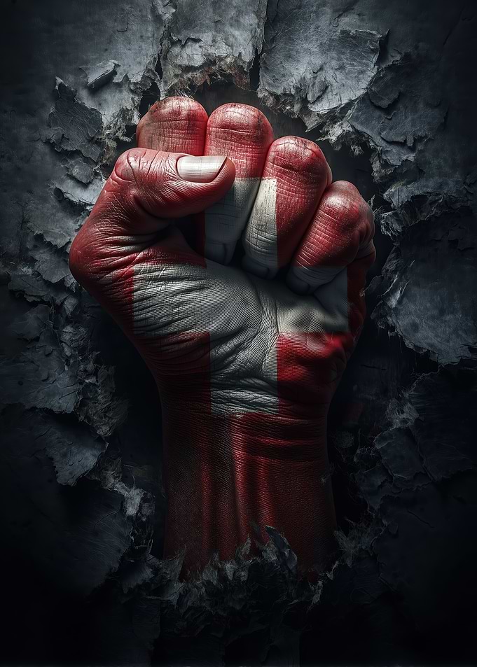 Swiss Flag Fist