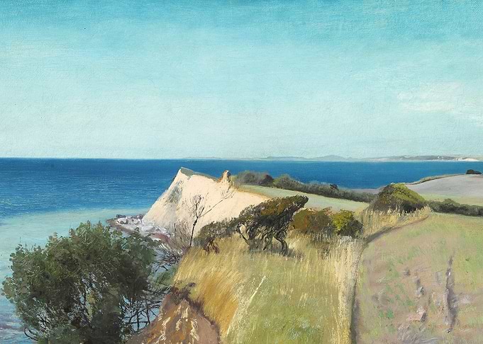 Coastal Cliff Landscape Painting