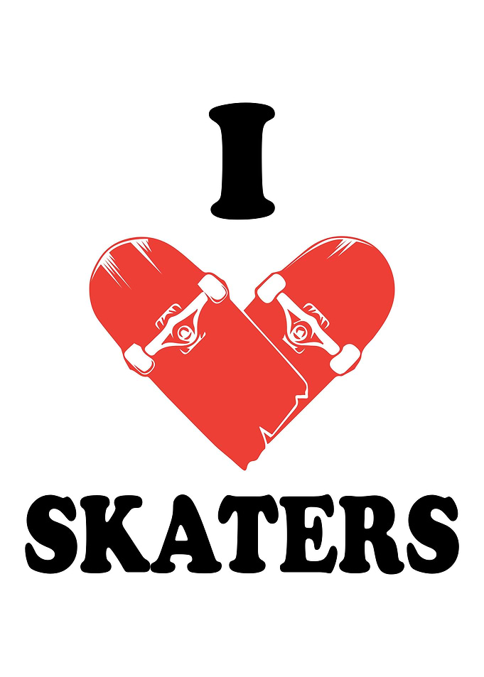 I Love Skaters Graphic