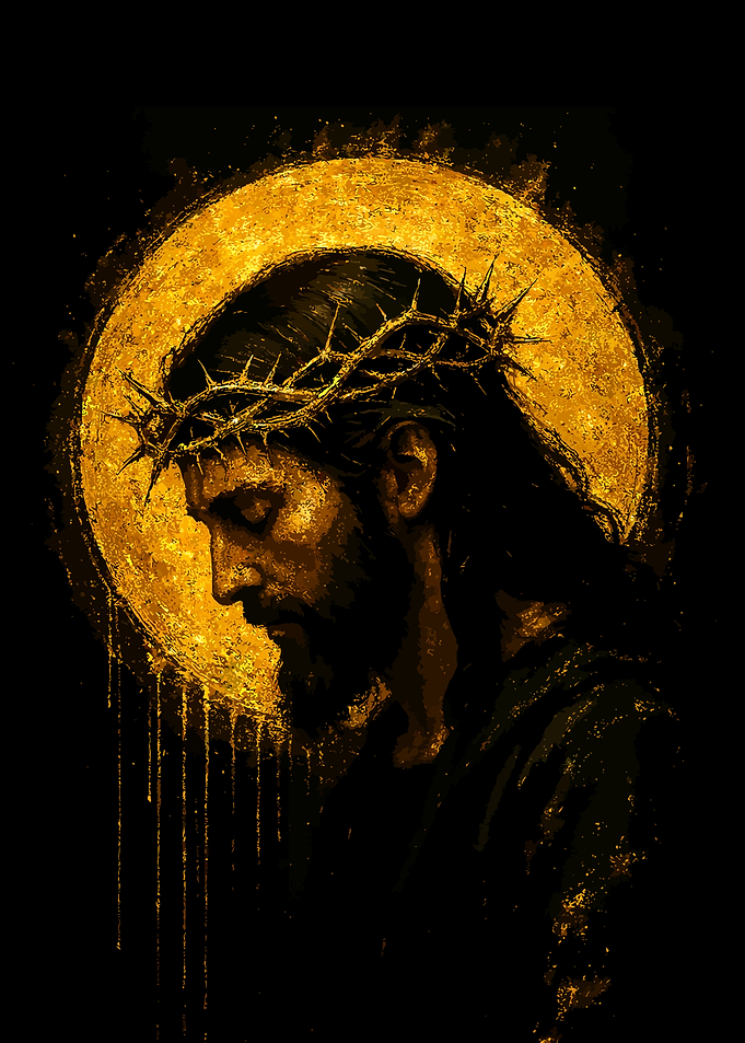 Golden Jesus Christ Portrait