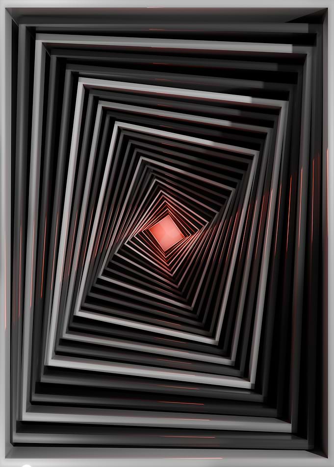 Abstract Tunnel of Squares