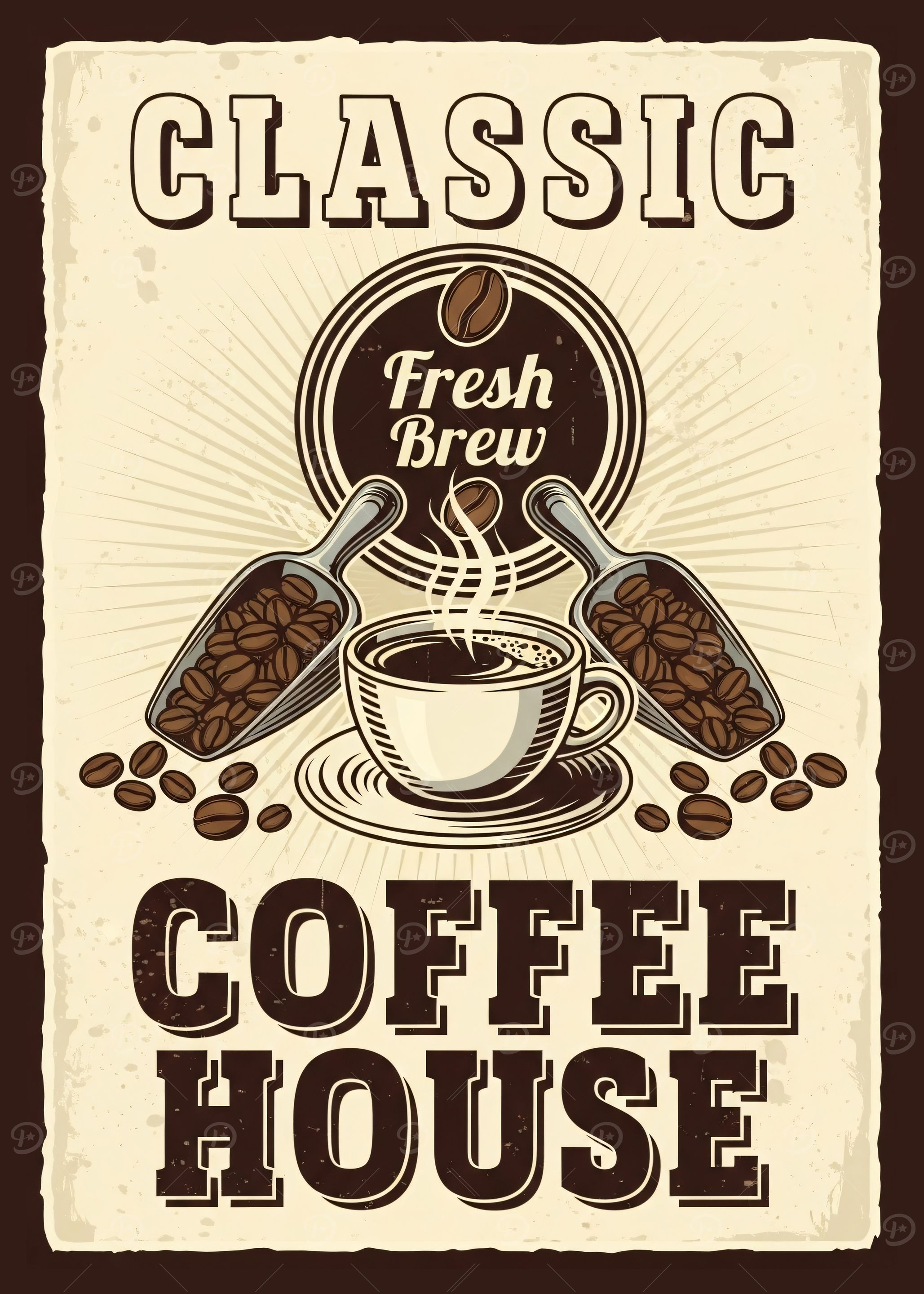 Classic Coffee House Vintage Poster