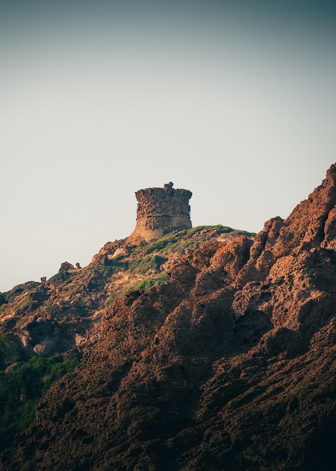 Stone Tower on Rocky Hillside Corse
