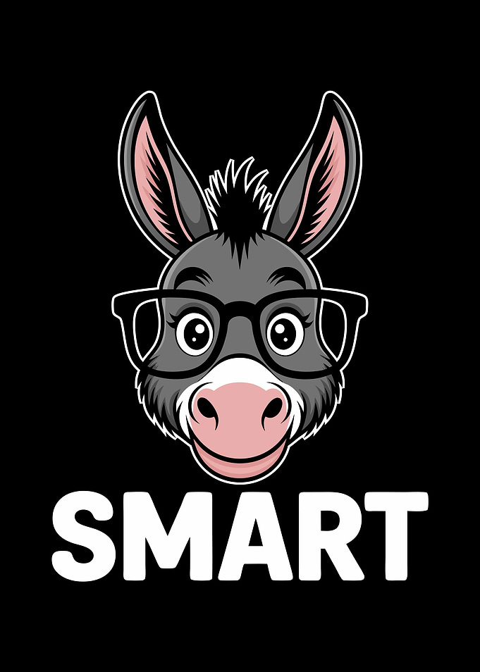 Smart Donkey Cartoon