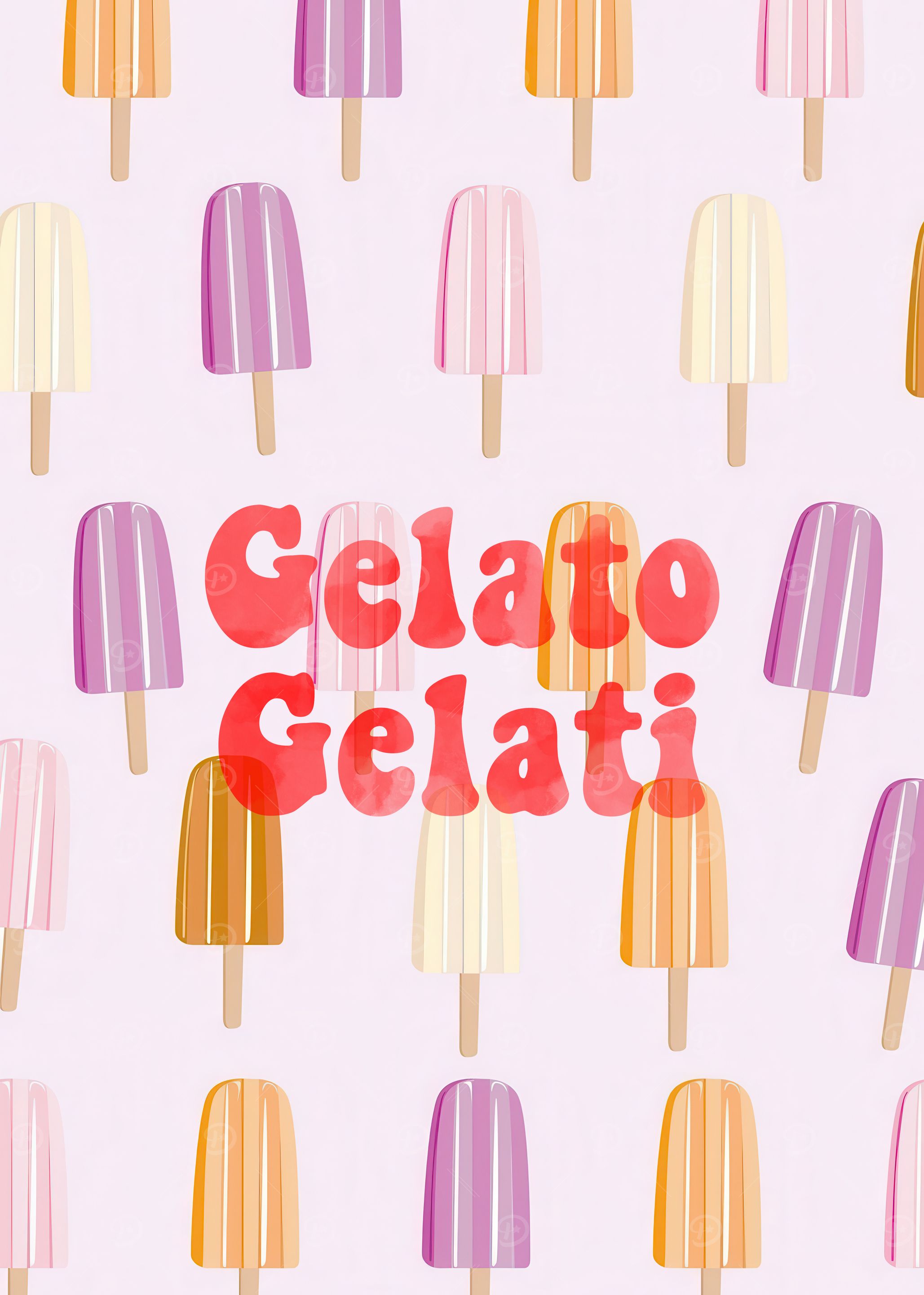 Gelato Gelati Popsicle Pattern