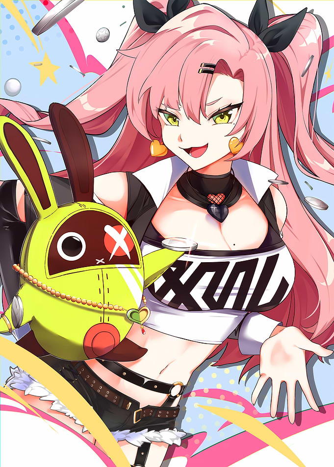 Girl with Bunny Bag Illustration
