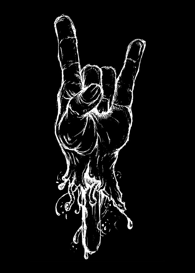Rock On Hand Sign Illustration