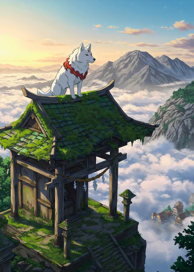 Guardian Wolf at Mountain Shrine