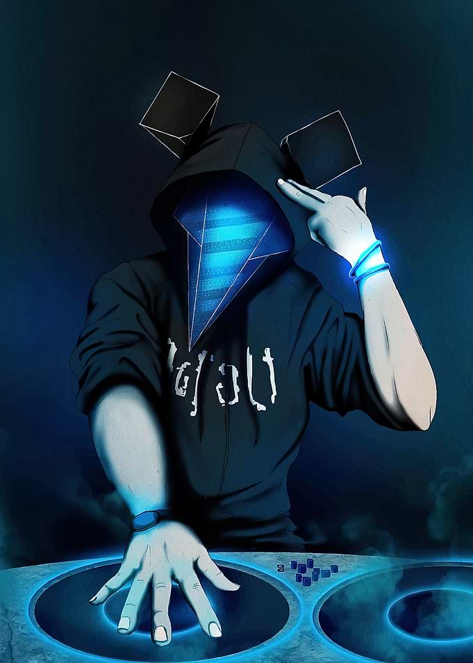 Abstract DJ Geometric Mask