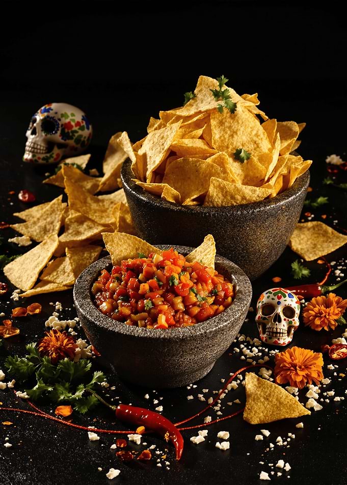 Chips and Salsa with Day of Dead