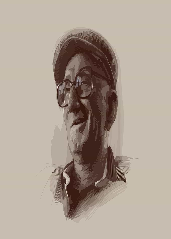 Portrait of a man with glasses