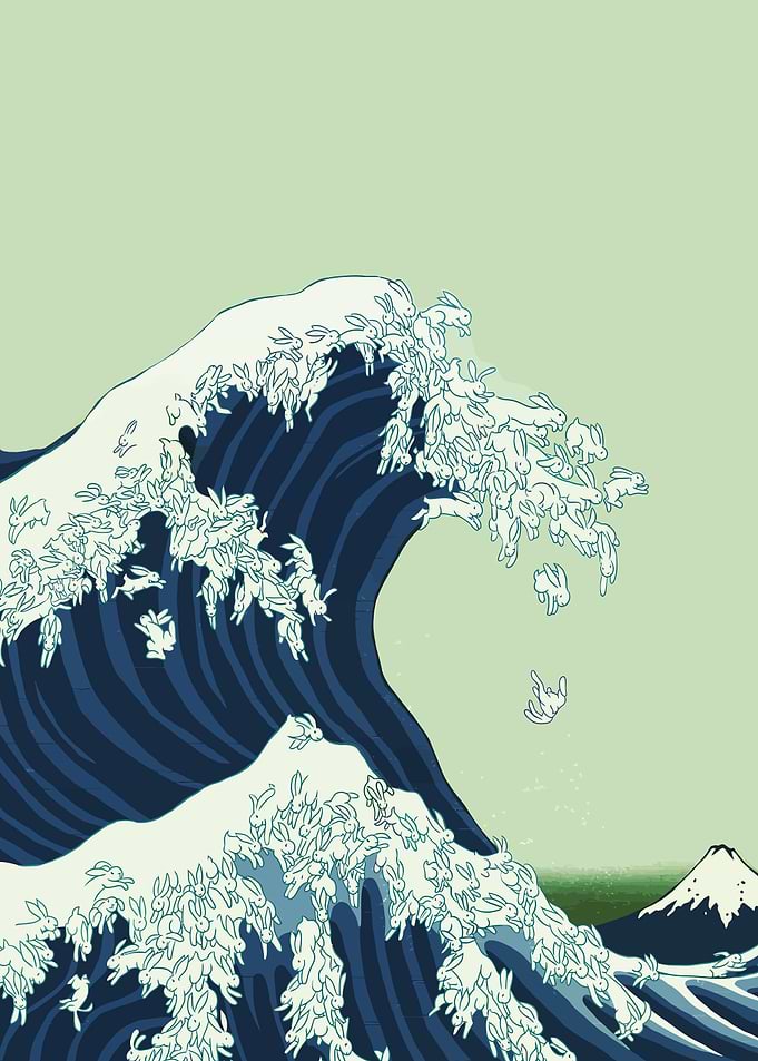 Rabbit Wave Art