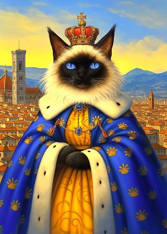 Regal Siamese Cat in Florence
