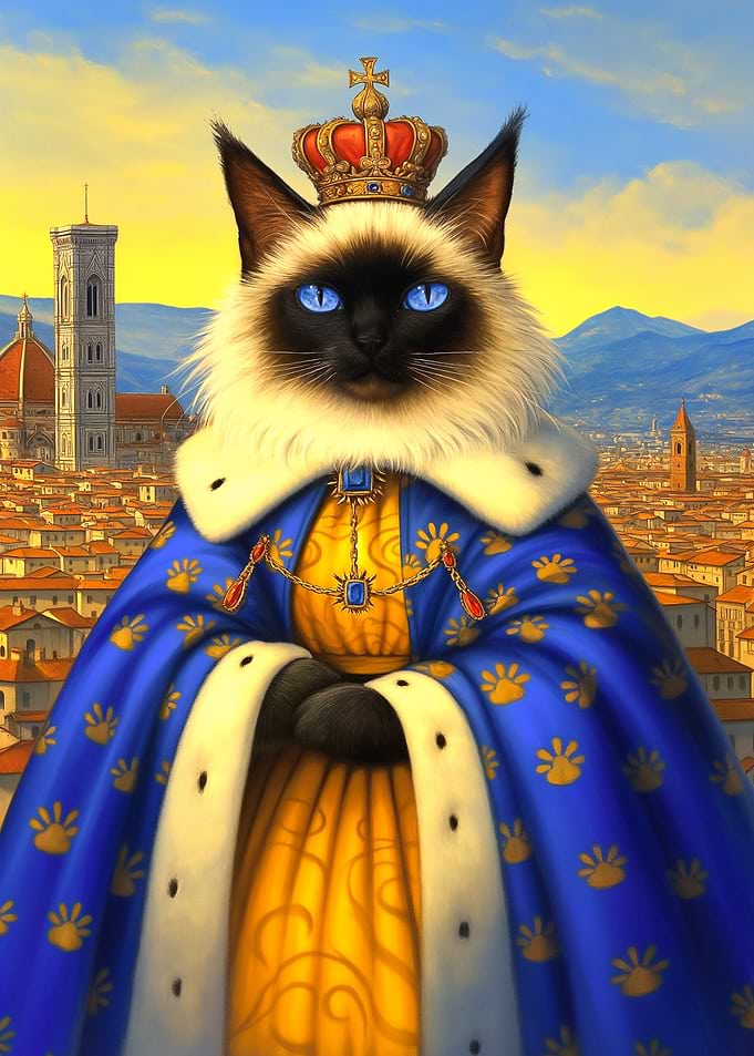 Regal Siamese Cat in Florence