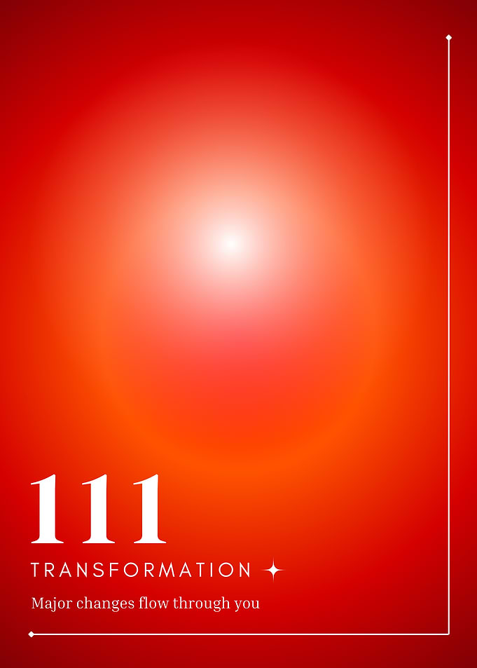 111 Transformation - Angel numbers aura