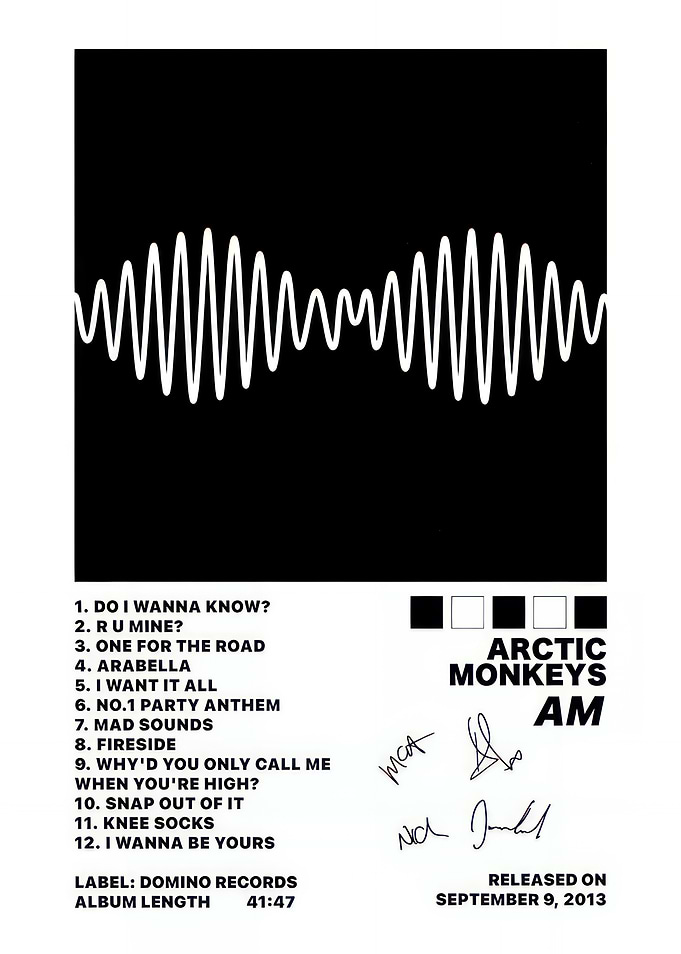 Arctic Monkeys AM Album Cover Art