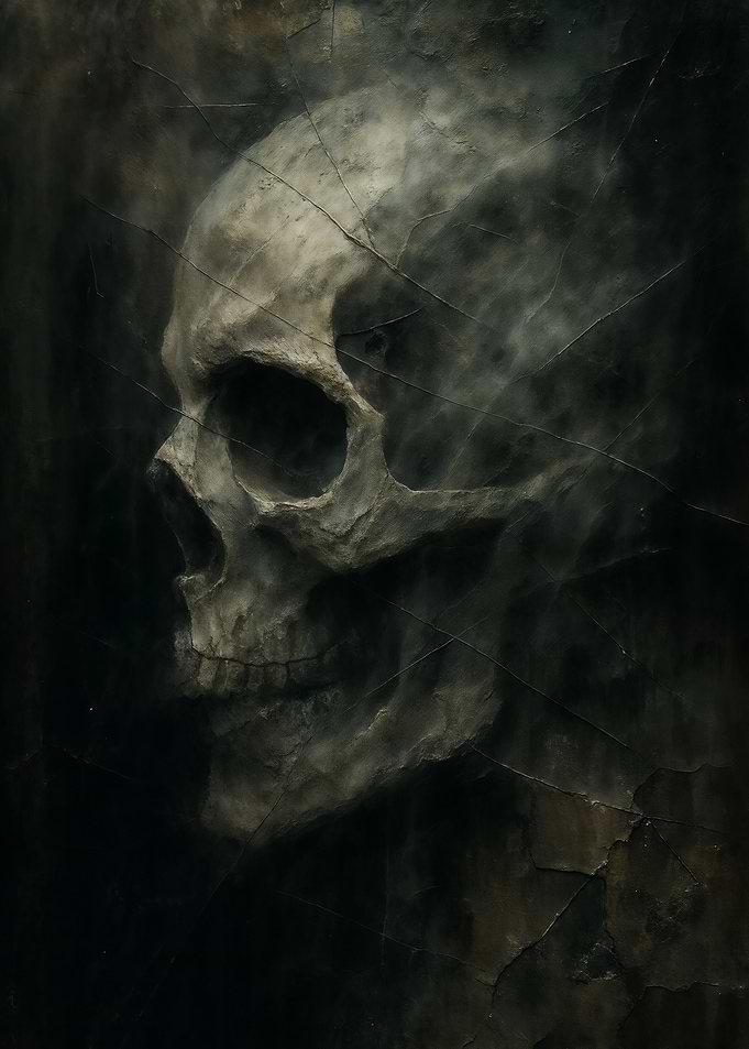 Gothic Dark Skull Art