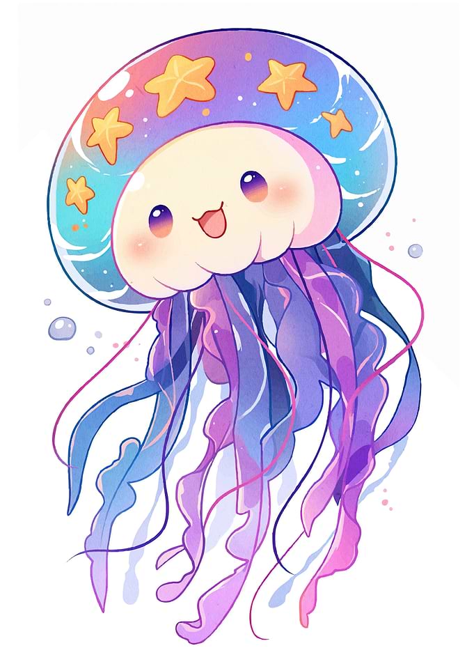 Cute Jellyfish Cartoon