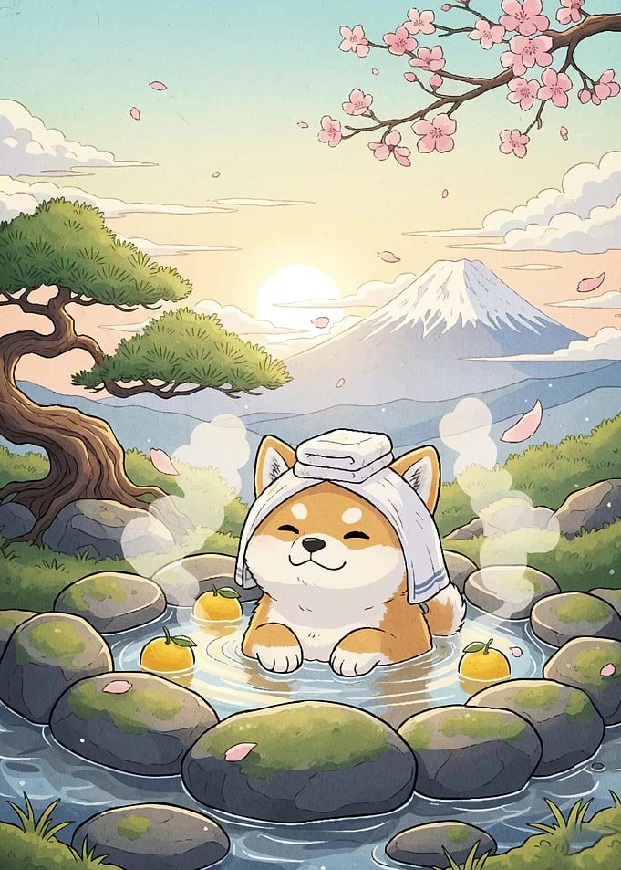 Shiba Inu Onsen Serenity