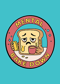 Mental Bake Down Cartoon Illustration