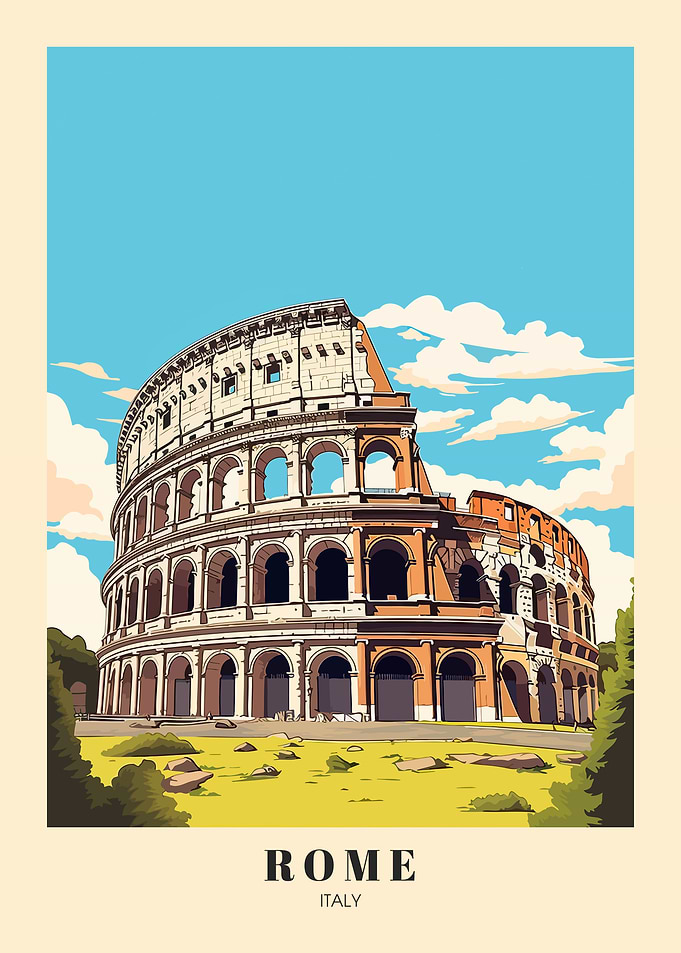 Rome Colosseum Illustration