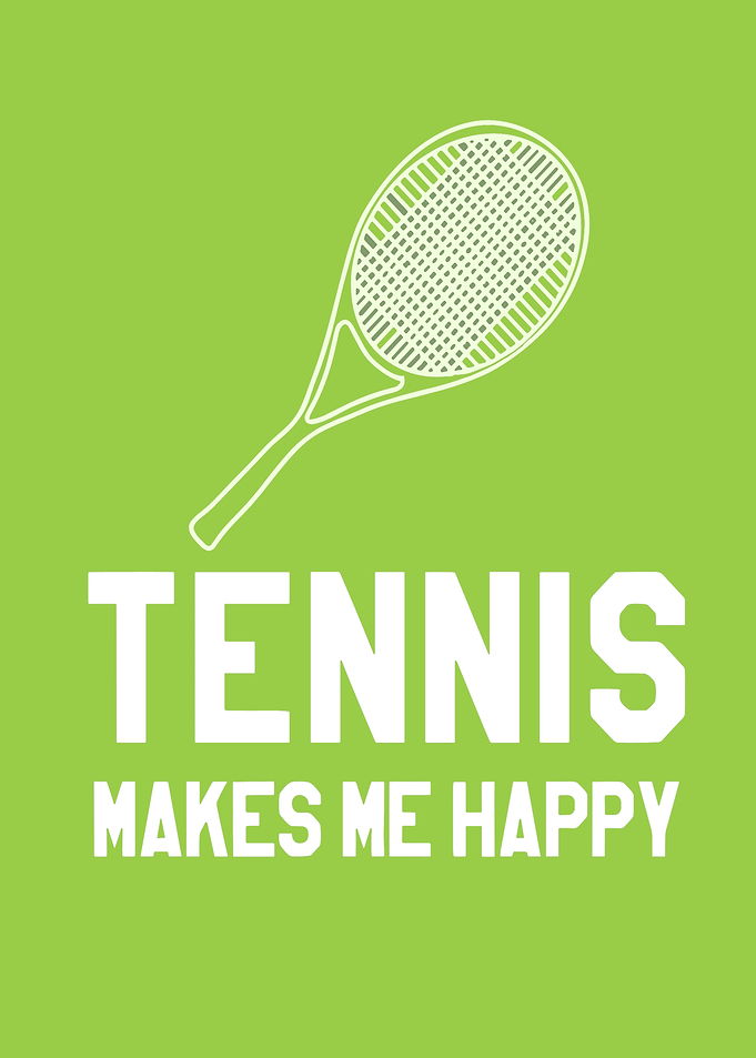 Tennis Makes Me Happy Graphic