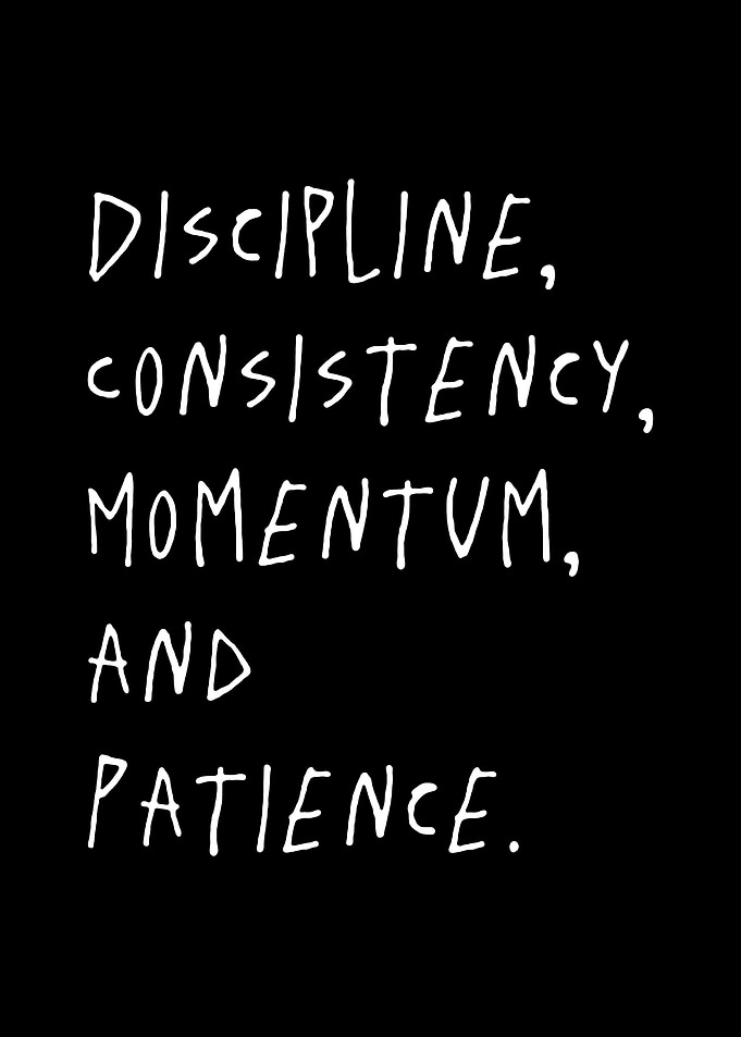 Discipline, Consistency, Momentum, and Patience